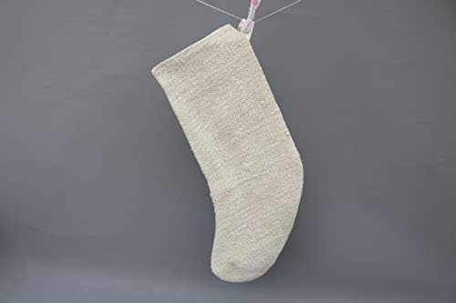 Коледен Отглеждане подарък за ВЪЗГЛАВНИЦА SARIKAYA, Бежови Чорапи, Коледни Чорапи от Коноп, Отглеждане Kilim, Отглеждане на Santa Cruz, Коледни Чорапи, 607