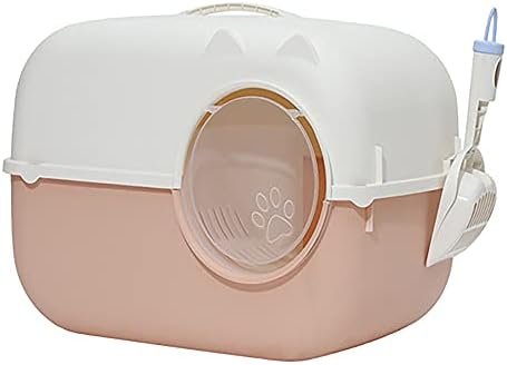Кутия за котешки тоалетни NSDRBX, напълно запечатана кутия за котешки тоалетни е по-устойчив към миризми, Подвижни, дезодорант, с отделение за съхранение дезодорант з?