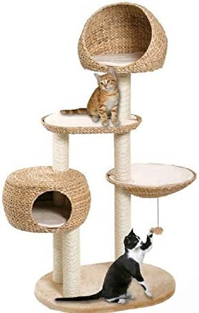TWDYC Естествена Оплетка Котешки Гнездо За Котки Рамка За Катерене е Едно Котешки Дърво Котешки Къща От Сизал Големи Котки За Катерене