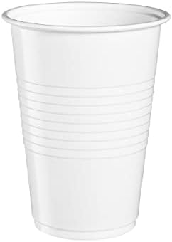 [500 опаковки - 9 грама.] Бели Пластмасови Чаши за Еднократна употреба - Чаши за студена напитка за партита...