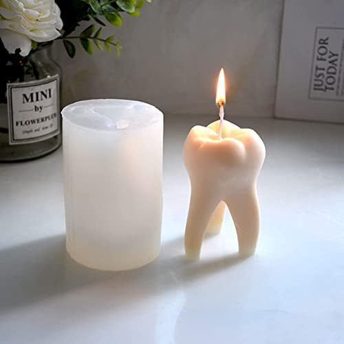 3D Зъби Свещ Мухъл Антипригарная Епоксидна Смола Отливки Силиконова Форма за Направата на Свещи, Сапуни Гипсовый Торта от Фондан