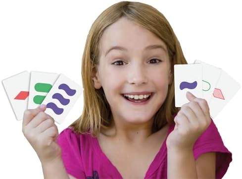 КОМПЛЕКТ - Семейна игра на карти на визуалното възприятие - Надпревара в търсене на мачове, За деца от 8 години, 81 Карта, Правила,
