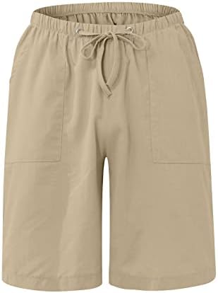 IJKEID Мъжки Ежедневни Панталони Летни Обикновена Плажни къси Панталони С Колан на съвсем малък Къси Панталони С Джобове