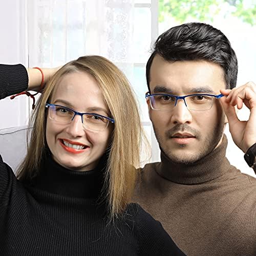 Очила за четене със защита от синьо излъчване LUFF, 4 бр., преносими свръхлеки ридеры (1,5 X)