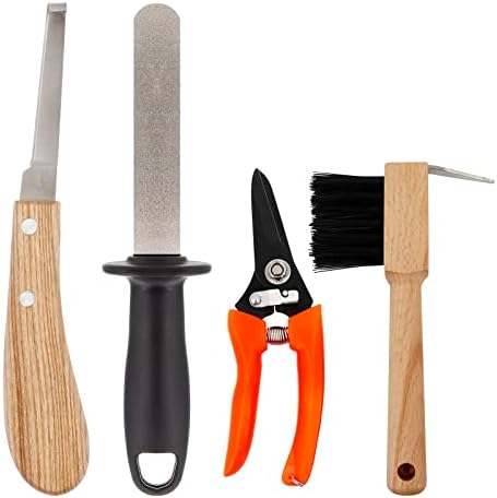 Набор от инструменти за Копита Surfante Farrier (4 бр.), Приема за Копита, Кука за Копита, Ножици за Метал, Острилка за ножове за