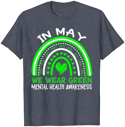 Въпроси на психичното здраве носим зелената фланелка за информиране за психично здраве