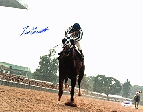 Рон Теркотт 1973 Секретариат Belmont Stakes Подпис Цветна снимка на 11X14 PSA/ДНК