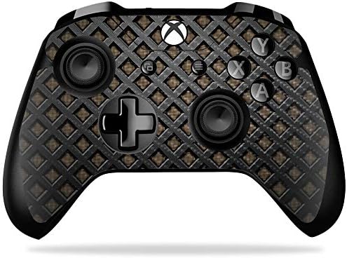Обвивка от въглеродни влакна MightySkins контролера на Microsoft Xbox One X - Black Diamond Plate | Защитно, Здрава Текстурирани