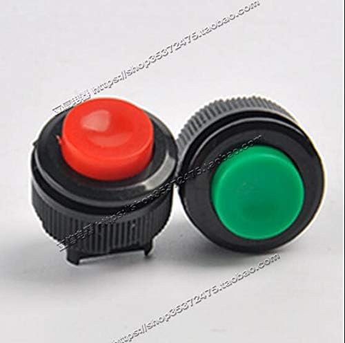 30 бр. бутон ключове 250 В 1A самостоятелно блокиране/самосбрасывающийся превключвател на 2-пинов DS-510/511 16 мм, Оребрена за захранване - (Цвят: зелен, размер: самостоятелн?