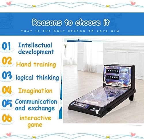 Мини автомат за игра на пинбол YYHJ, Космически Настолни Машини за игра на Кегли, Детска Електронна Аркадна играчка, с Цели, ретро