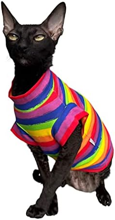 Тениска Kotomoda с безволосым котка Колоритен живот за котка Сфинкс (X-Small)
