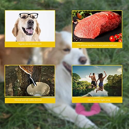 Tryfox Сверхпрочная играчка за дъвчене за кучета - Най-здрав естествен каучук - Текстурные играчки за кучета с кичури, за всички