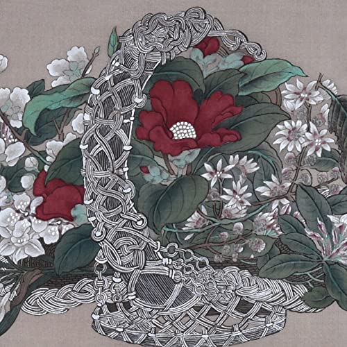 Кошница с Цветя Китайска Живопис Ръчно Рисувани Стенни Изкуството на Източна Азия Четка За Миене на Мастило Акварел Декор за Дома: