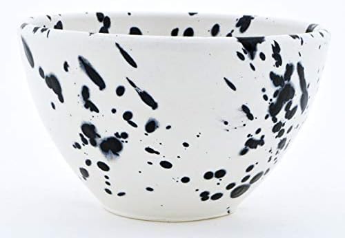 Керамична купа за закуска ART ESCUDELLERS ръчно изработени с ръчно рисувани в матово-черен цвят. 4,13 x 4,13 x 2,56