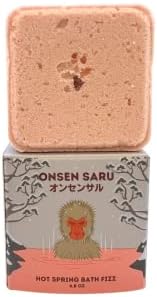 Ефервесцентен кубче за вана с гималайской Розова сол Магнезий Онсен - 4,8 унции - Изработени ръчно, в малки партиди