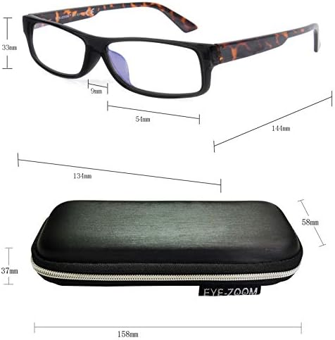 EYE ZOOM 2 Правоъгълни Пластмасови Очила, нападение от Синя светлина, и Очила за четене