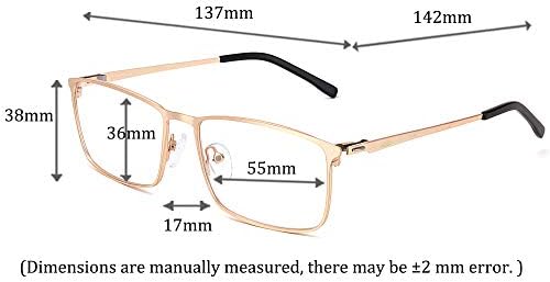 Очила за късогледство с филтри за защита от умора MEDOLONG Blue Ray В метална рамка Унисекс-JS7080(C1, анти-син, 250)