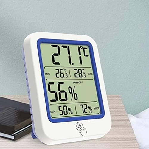 Измерване на Температура И Влажност HOUKAI Сух и Влажен Термометър С Подсветка Термометър-Влагомер Сензор с Голям LCD дисплей