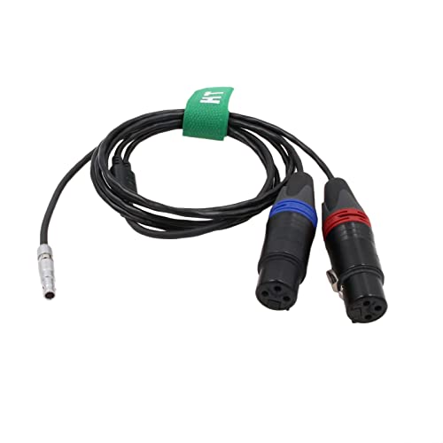Аудио кабел линейно ниво HangTon XLR за микрофон ARRI Alexa Mini/ЧЕРВЕН V-Raptor/Смесител Shure за камера Z CAM E2, Двоен 3-пинов XLR-00B 5-пинов 60 см