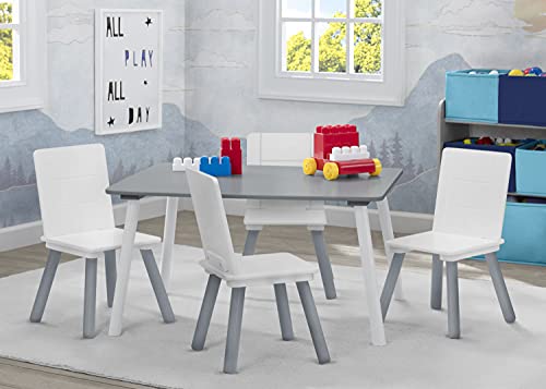 Набор от детски маси и столове Delta Children (4 стола в комплект) - идеален за практикуване на декоративно-приложен изкуство, лека закуска, домашно обучение, изпълнение на