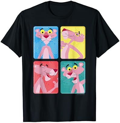 Тениска с Цветни Пантерами за Портретна Пози Розова Пантера