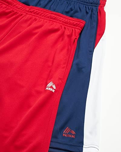 Спортни къси панталони RBX за момчета - от 2 Опаковки спортни спортни шорти за баскетбол с мрежа (4-16)