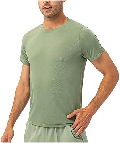Мъжки Бързосъхнеща Тениска За тренировки Във фитнеса С Къс Ръкав, Впитывающая Влагата, Тениски за Активно Бягане