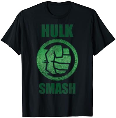 Тениска с Логото на Marvel Hulk Smash Fist Circle със Зелен Камък и Плакат