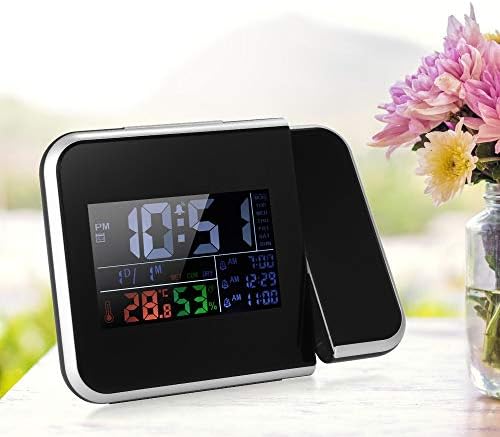 SAWQF Цифров цветен термометър-влагомер, вътрешен часовник, LCD дисплей, температура, часовник, термометър-влагомер