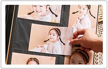 5-Инчов Семеен Кожена Фотоалбум 1000 снимки с Голям Капацитет С Вградени Детски Фотоалбум Сватбен Албум памет Албум за изрезки (Цвят: оранжев размер: B 5 инча)