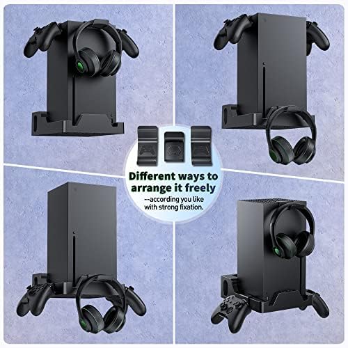 Монтиране на стена с охлаждащ вентилатор за Xbox серия X, комплект за най-високо охлаждане Narati и монтиране на стена, за да се серия X с подвижна двоен държач на контроле