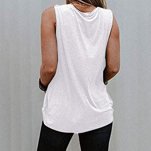 BPSZD дамски свободна женска тениска без ръкави, с шарките на семки и кръгло деколте