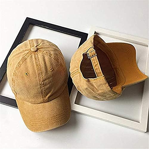 Aedvoouer Мъжки Дамски бейзболна шапка на Реколтата, Измити Издържат Шапки Саржевая Однотонная Регулируема Шапка за Татко