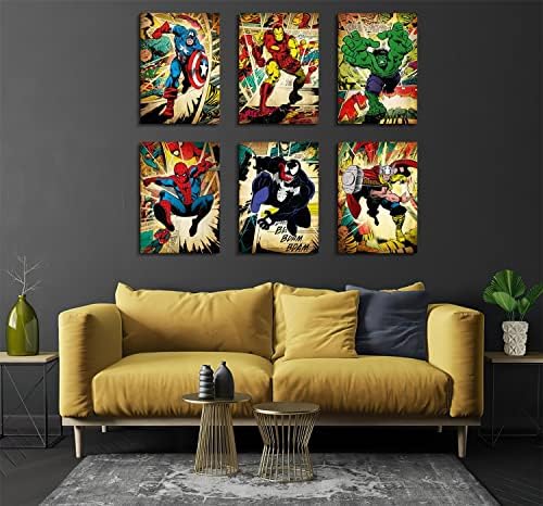 Плакати Супергерои на Marvel Отмъстителите Акварел Плакат на Отмъстителите монтаж на стена арт декор на стените на marvel Spiderman