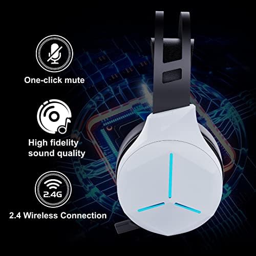 Безжична Детска Слушалки HONCAM с микрофон, Слот Стереогарнитуры 2,4 G/Bluetooth/3.5 мм 3 в 1, Аксесоари за PS5, Безжични Bluetooth