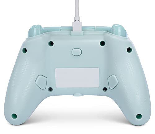 Усъвършенстван кабелен контролер PowerA за Xbox Series X|S - Cotton Candy Blue, геймпад, видео игра, игри, Xbox Series X |S