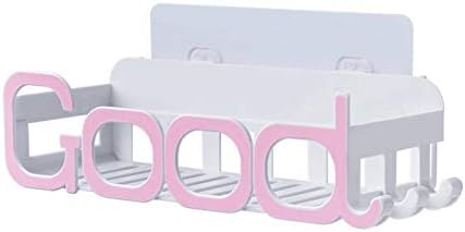Рафтове за съхранение в банята SAXTZDS [Първоначалната страна на производителя] Творчески букви Ъглов пластмасова кутия за съхранение в банята Без удар