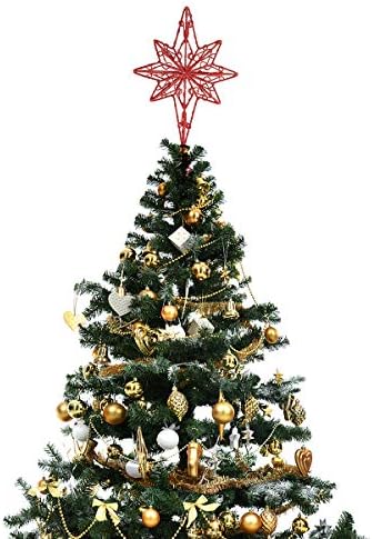 SOIMISS 1БР Мастика Звезда Коледно Дърво Topper Звезда Върхът на Дървото Декор за Домашно Парти, Без Светлина,