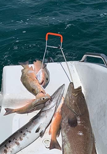 Риболовен стрингър 17 с дръжка с покритие | Неръждаема стомана|, за подводен лов, гмуркане и гмуркане с шнорхел