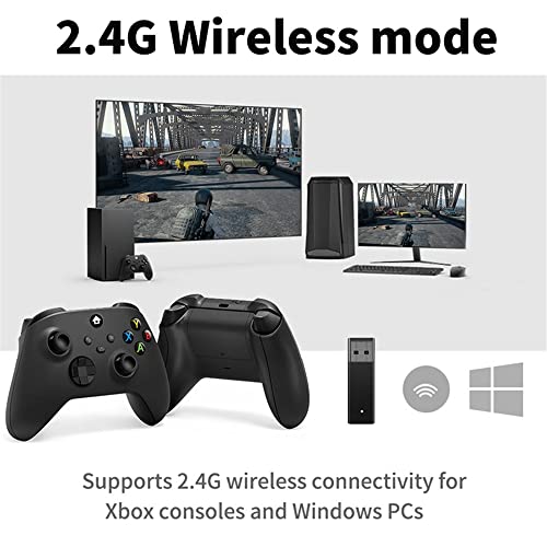 Безжичен гейм контролер за геймпада XBOX Serise X/S с безжичен приемник 2.4 G, плъзгане игри дръжка-качалкой за аксесоари геймпада за PC (черен)
