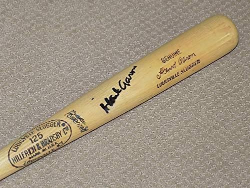 Ханк Аарон H & B, Подписано Детска прилеп Atlanta Braves HOF PSA DNA GU 6 - MLB С Автограф на Използваните слот Прилепи