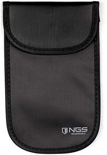 NexGenShield | Калъф за защита на телефона от електромагнитно излъчване | чанта Фарадей | RFID заключване (Черен, 11Wx18L)