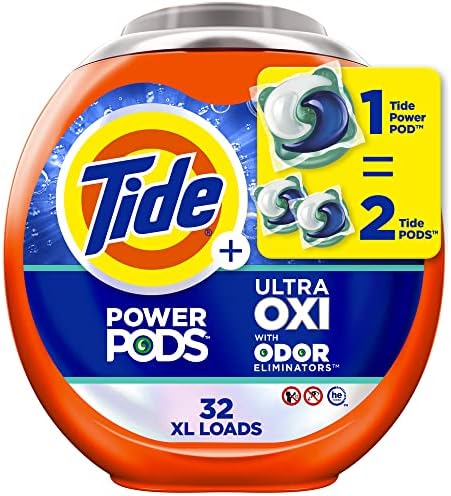 Капсули Tide Ultra OXI Power с устранителями мирис, количеството опаковки прах за пране 32, За премахване на Видимите и Невидими замърсявания