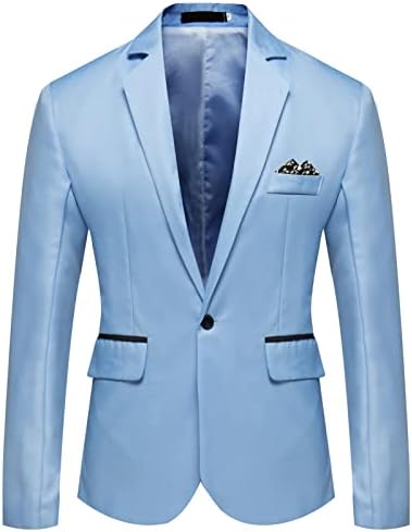 Мъжки ежедневни оборудвана яке, лесно производител на спортно палто и лацканом, блейзър на 1 бутон за ежедневието на сватбени партита