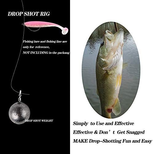 Риболовни Земи Drop Shot Печат Комплект Модула 30шт Трокар с Олово за Риболов на Костур с Кутия за Принадлежности