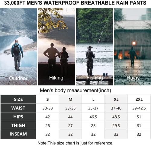 33 000 фута Мъжки Непромокаеми Панталони Водоустойчив Лесен за Дишане на Върха на Голф Панталони за Туризъм Пътуване Каране На Колело На Открито