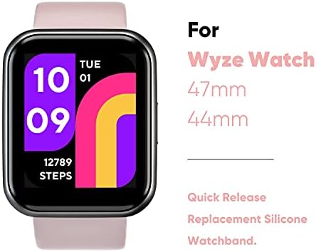 Сменяеми Въжета Wach за часа WYZE, Съвместим с smart часовника 47 мм, 47 mm C, 44 мм, Быстросъемный Каишка за Жени и Мъже