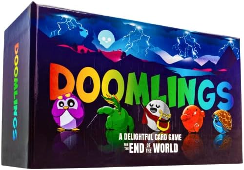Класическа игра на карти, Doomlings (Гръмотевична Edition) Забавна семейна игра за възрастни, юноши и деца за нощни игри за пътуване