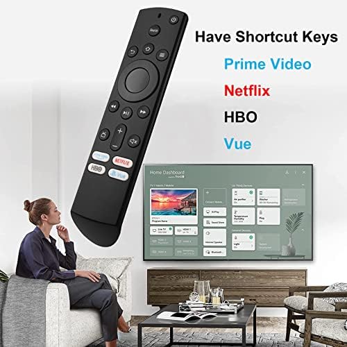 Универсално дистанционно управление за Insignia fire TV и Toshiba fire TV Remote с комбинации на клавиши Prime Video/ Netflix/HBO, Vue