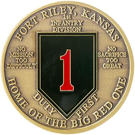 Съединените Щати Армия Форт Райли 1-ва пехотна дивизия Родното място на монети Big Red One Challenge